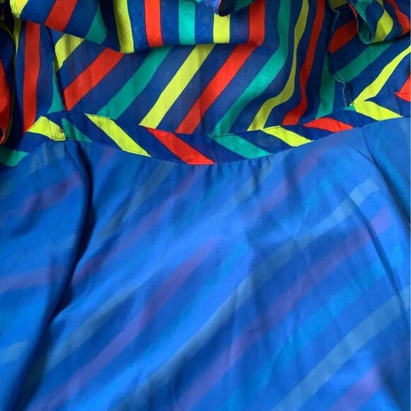 Urban Outfitters Cooperative Rainbow Striped Wrap Short Summer Dress Kidcore - Picture 6 of 8